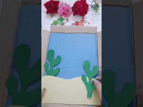 "Cardboard Fish Haven: Dive into DIY magic!#shorts #fish #diy #uniquecraft #art "