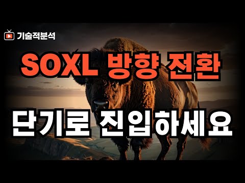 SOXX SOXL 핵심 구간에서 방향 전환 단기로 매수하세요!