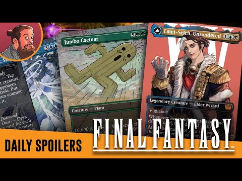 First Look Final Fantasy MTG Spoilers |  Moogles, Chocobos and a 10,000 Power Cactaur!