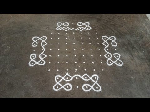 11 x 5 dots beautiful kambi kolam | easy steps to make sikku kolam | SathyaSelva Arts