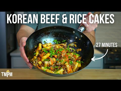 This Dinner Only Took Me 27 Minutes to Make | Korean Beef and Rice Cakes (Tteokbokki)