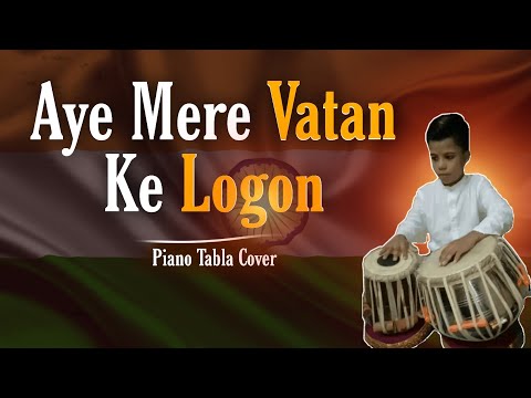 Aye Mere Vatan Ke Logon Tabla Piano Cover | Independence Day 🇮🇳 | Sanskar Kuwar