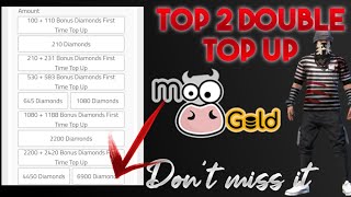 Free fire top 2 Double top up website with proof|💯Bonus Diamonds | Moogold top-up website |SM