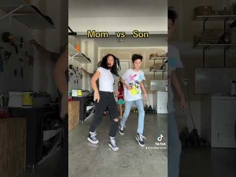 Mom vs Son dance🤩 #shuffledance #familydance