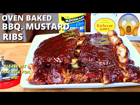 BAKED MUSTARD RIB | HOW TO MAKE OVEN BAKED BBQ MUSTARD RIBS AT HOME VIDEO RECIPE