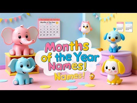 Learn Months Of The Year Names For Toddlers and Kids | Fun Learning & Easy Melody 🌟