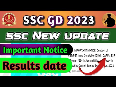 ssc gd new update today | ssc gd result date 2023 | ssc gd notice #sscgd