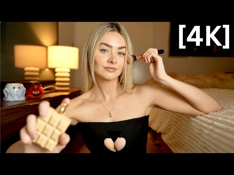 [4K] ASMR Sabrina Carpenter Does Your Makeup RP🖤💫