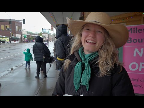 Playing in the mud at the Miles City Bucking Horse Sale