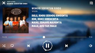 💘 Spoon - Memori Sekuntum Rindu (Lirik video) 💘