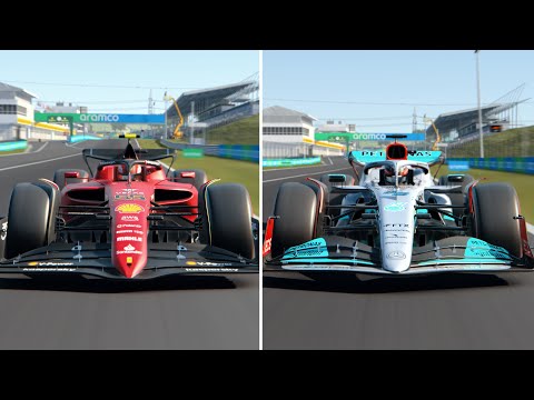 George Russell vs Carlos Sainz Hotlap Overlay | F1 2022 Hungarian GP Qualifying