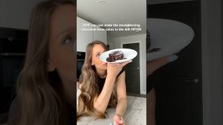 How to make amazing molten lava cakes in the AIR FRYER #easyrecipe #shorts #ASMR