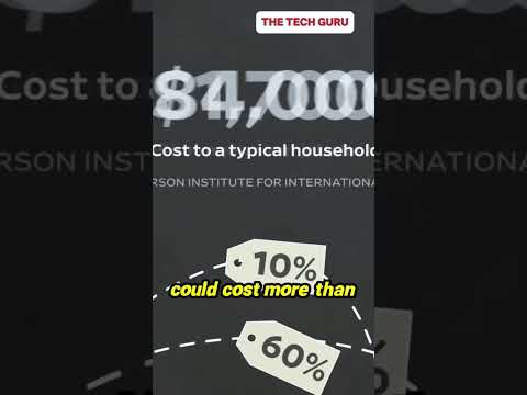 Trump's Tariff Plan: A $1,700 Cost to Households? 😇 #shorts #trumpstariffsplan #households