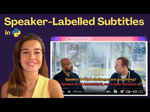 How to Create Speaker-Based Subtitles for Your Videos with AI | (Python Tutorial)