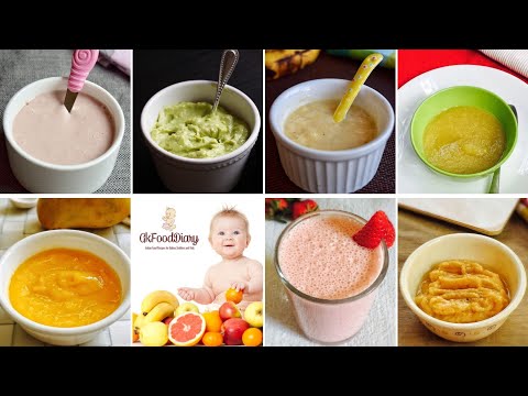 Baby Food: Healthy and Delicious 7 Fruit Puree Recipe for 6+ Months | 6-10 months