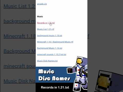 Complete List of MUSIC DISC NAMES in Minecraft Java 1.21