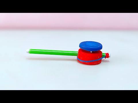 Easy bottle cap gun | DIY homemade gun toy | Rubber band launcher