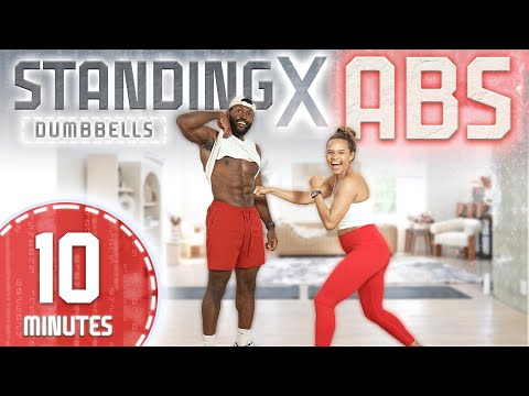 10 Minute Dumbbell Standing Abs Workout (High Intensity Strength)