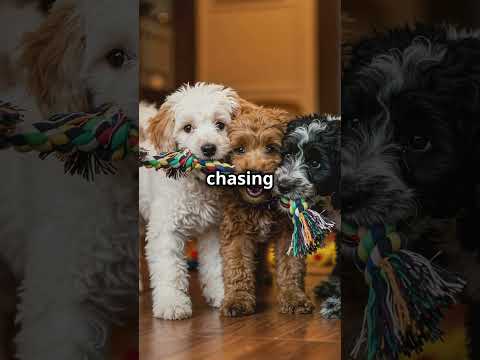 Adorable Poodle Puppies Playtime! #puppy #puppyloveforever #dogbreed #pets #puppyfriends #cute