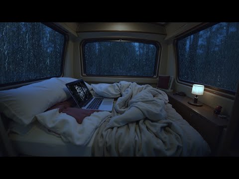 Gentle Rain on a Camper Minivan | Calmy Sounds for Deep Sleeps and Relaxation