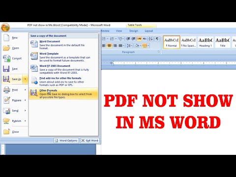 PDF Not Show In MS Word | Technical Mushtaq