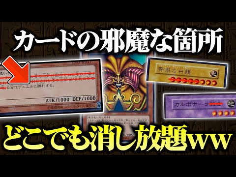 【遊戯王】名前もレベルも効果も消し放題！カードの邪魔な箇所を自由に消せるデュエルｗｗ【対戦動画】