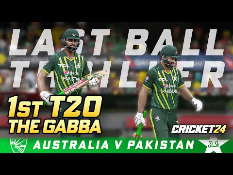 Australia v Pakistan - 1st T20 - Amazing Finish (Cricket 24 Gameplay)