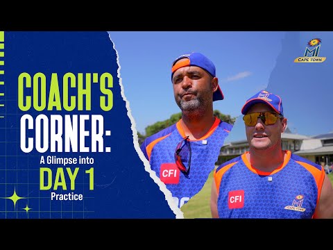 Coach's Corner: A Glimpse into Day 1 Practice | Robin Peterson | Mitch McClenaghan | MI Cape Town