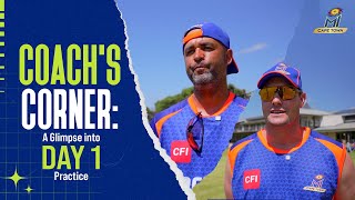 Coach's Corner: A Glimpse into Day 1 Practice | Robin Peterson | Mitch McClenaghan | MI Cape Town