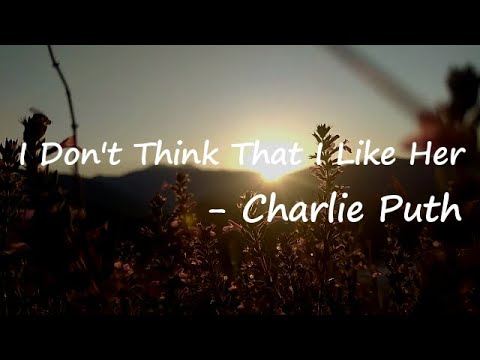 Charlie Puth - I Don't Think That I Like Her (lyrics)