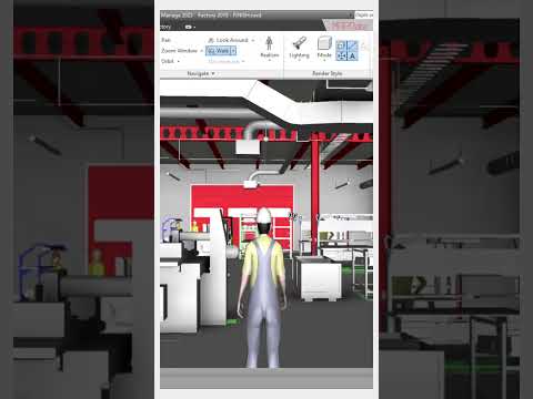 Como realizar passeio virtual na Fábrica com o Autodesk Factory Design Utilities #Shorts