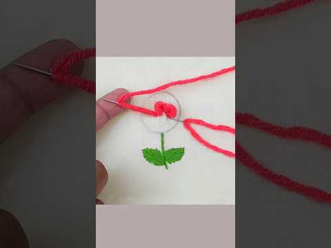 Hand Embroidery Tutorial for Beginners#trending #handembroidery #diy #craft #shorts ##viralvideo