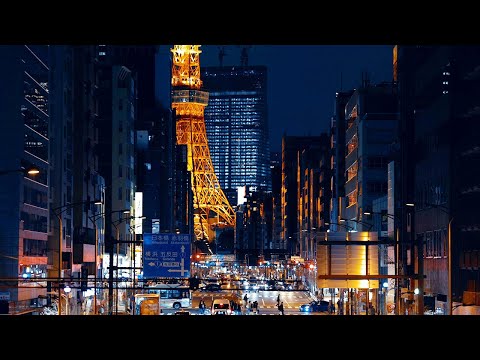 ASMR Traffic Sounds Around Tokyo Tower - For Sleeping