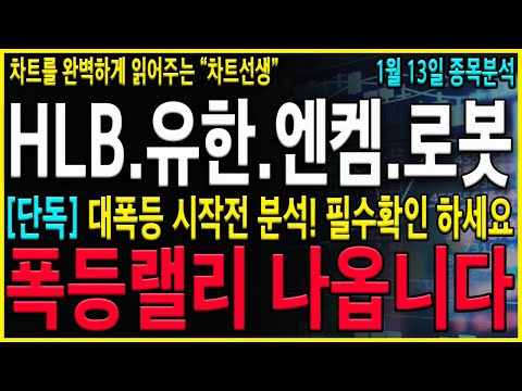 [HLB 유한양행 엔켐 레인보우로보틱스 주가 전망] "긴급" 폭등랠리 시작한다! 절대로 놓지말고 무조건 존버타서 큰 수익 챙겨가셔야 합니다!  #엔켐주가 #금양 #유한양행