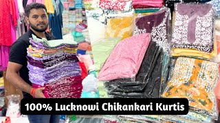 PURE LUCKNOWI CHIKANKARI KURTIS COLLECTION IN BIGGEST MANUFACTURER LUCKNOW