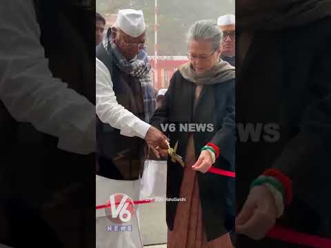 Sonia Gandhi, Kharge Inaugurates New Congress Building In Delhi | V6 News