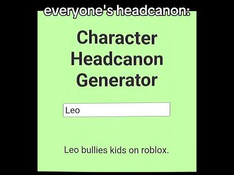 Character headcanon generator is crazy 💀