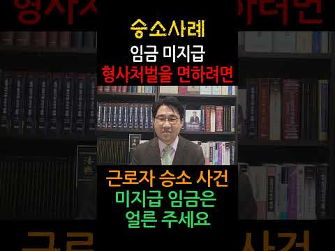 [원영섭 승소사례 shorts] 임금 미지급, 처벌을 면하려면 이렇게!!!