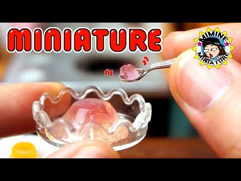 [ENG] Miniature Real Cooking - Jelly pudding /miminemini ミミネミニチュア