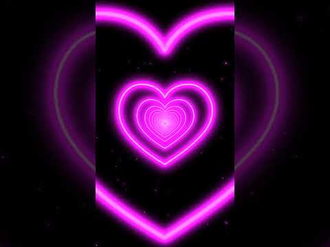 #shorts Neon Lights Love Heart Tunnel Background💖Pink Heart Background | Tunnel Background