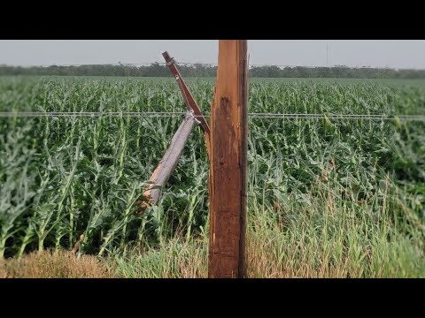 6-29-23 LaHarpe Illinois Derecho Tornado Warned Winds 100 MPH Plus