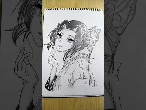 Shinobu Kocho Drawing......#anime #sketch #sketcher #shortsfeed #trending #yotubeshorts #drawing