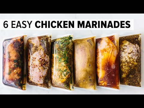 6 EASY CHICKEN MARINADES | amazing chicken breast recipe + freezer friendly meal prep