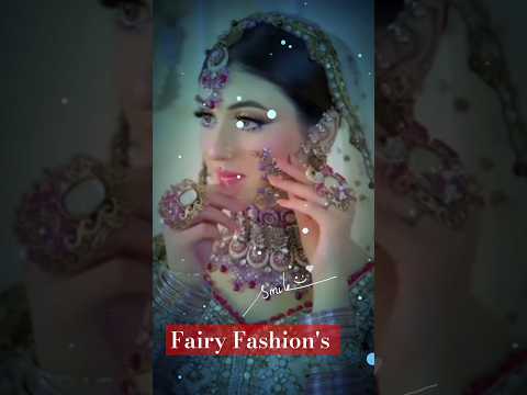 Trendy bridal look 2024/bridal makeup/bridal jewelry/bridal lehenga @Fairyfashions109