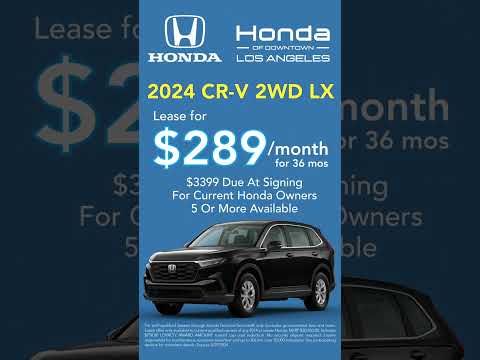 Why the 2024 Honda CR-V Lease is a Game-Changer | Honda of Downtown LA