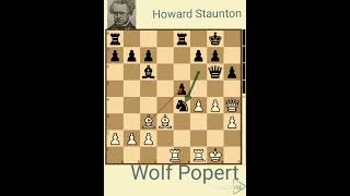 Wolf Popert vs Howard Staunton year 1840 #chess #chesshistory #chessgrandmaster