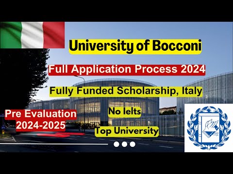 University of Bocconi | Italy, Complete Application Process 2024, Fully Funded Scholarship, No IELTS