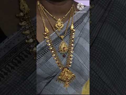 22kt gold jewellery designs✨Gold jewellery collection necklace pendant chain haram #youtubeshorts