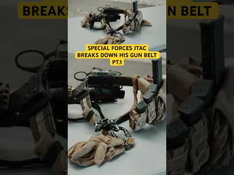 Special Forces JTAC breaks down his gun belt.