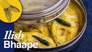 Ilish Bhapa Shorshe Diye—Bengali Recipe of Steamed Hilsa in Mustard-Coconut Paste—Easy Ilish Recipe